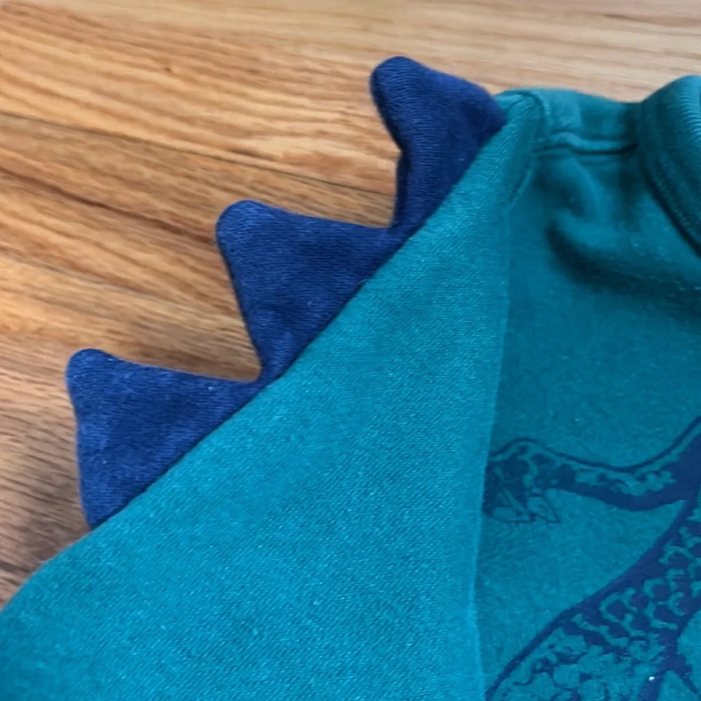 Baby Gap T Rex Dinosaur Crew Neck Sweatshirt Spike Sleeves